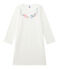 Chemise de nuit fille en bouclette velours blanco LAIT/amarillo OR