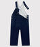 Peto para bebé de muletón vaquero azul JEAN