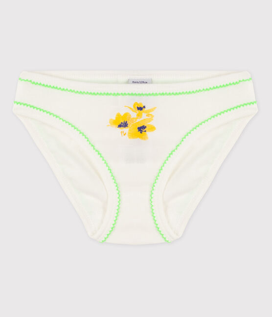 Braguita de algodón de niña blanco MARSHMALLOW/ VERT