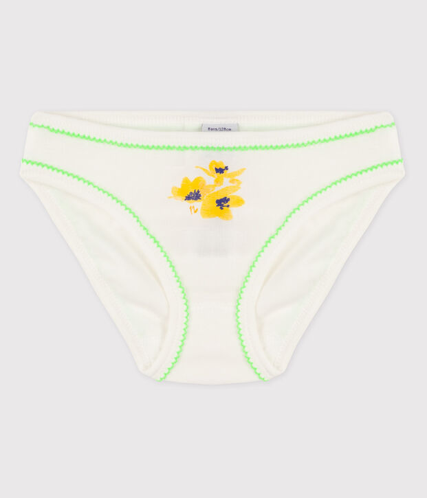 Braguita de algod&oacute;n de ni&ntilde;a blanco/verde