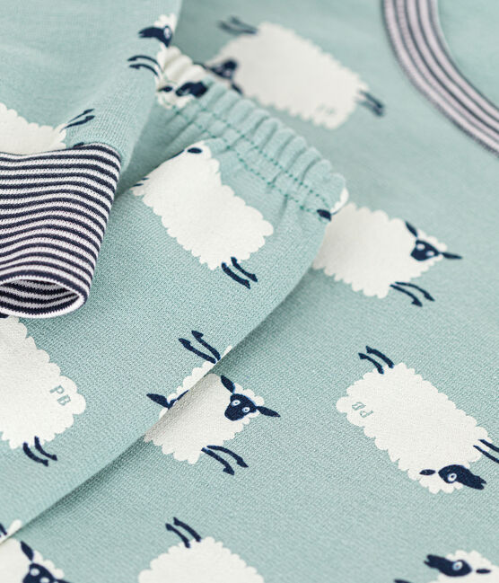 Pijama infantil de felpa cepillada con estampado de oveja PAUL/ MULTICO