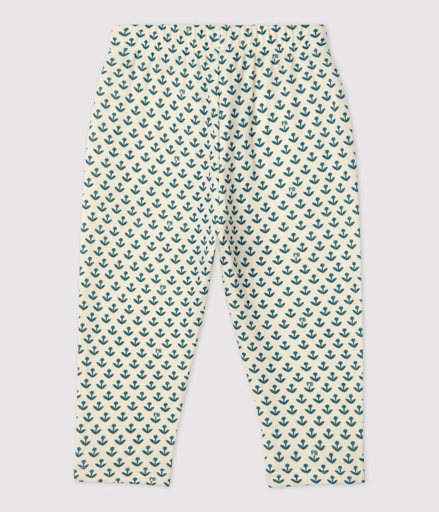 Pantal&oacute;n de tejido t&uacute;bico de beb&eacute; crudo/verde