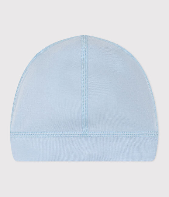 Gorro de algodón liso para bebé azul TOUDOU