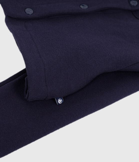 Cárdigan infantil liso de algodón azul SMOKING