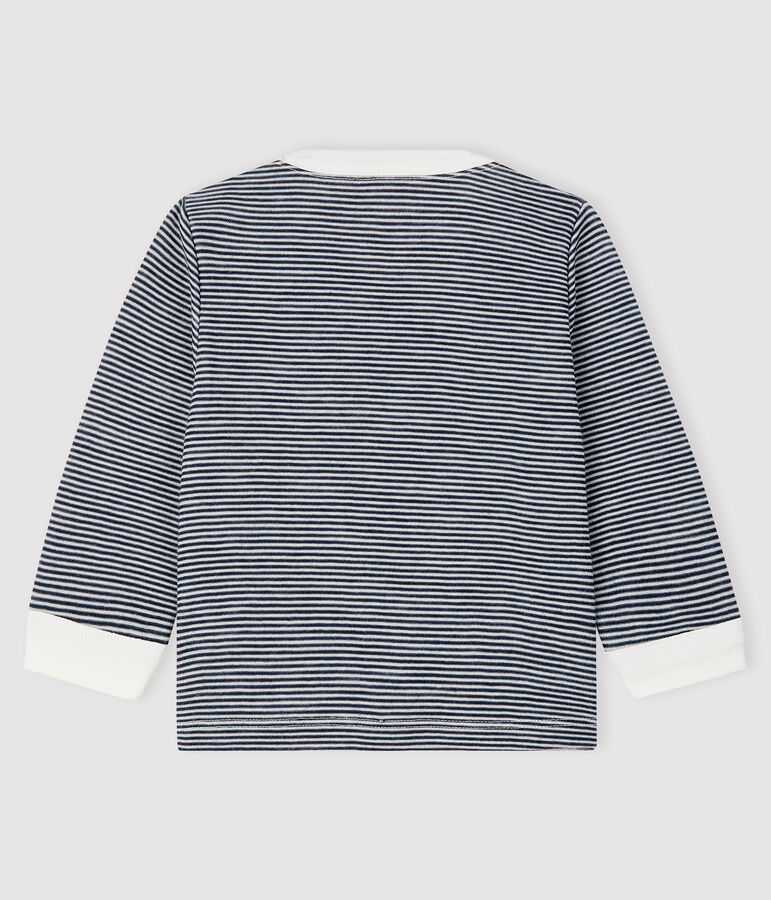 Camiseta para beb&eacute; ni&ntilde;o azul SMOKING/blanco MARSHMALLOW