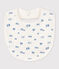 Babero de algodón estampado para bebé blanco MARSHMALLOW/ CREPUSCULE