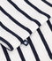 Camiseta de algod&oacute;n de manga larga para beb&eacute; blanco/azul