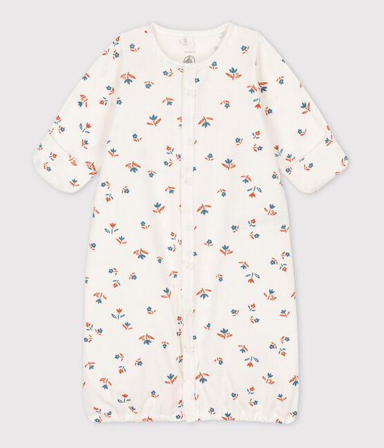 Mono saco de algodón estampado para bebé blanco MARSHMALLOW/blanco MULTICO