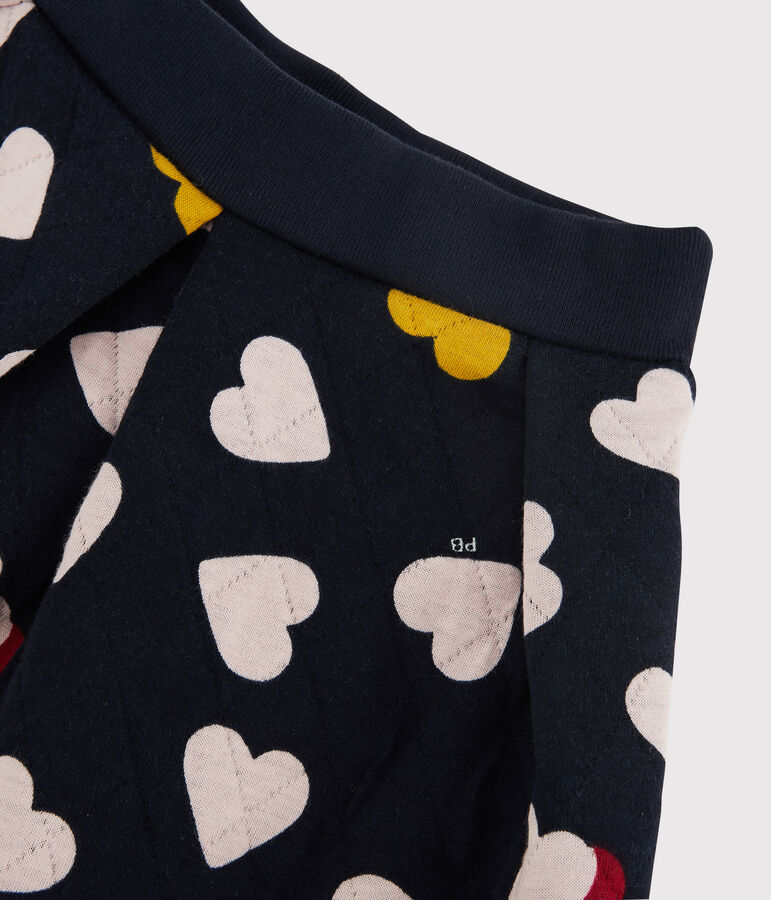 Falda de tejido t&uacute;bico acolchado de ni&ntilde;a azul/multicolor