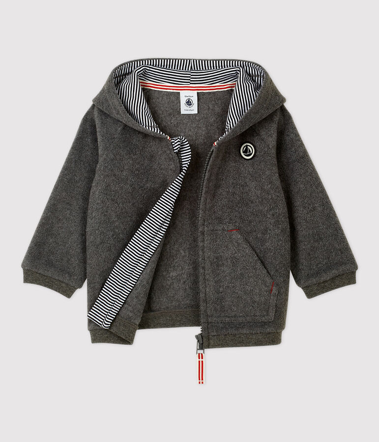 Sudadera de tejido polar de beb&eacute;. gris