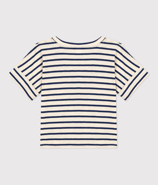 Camiseta de manga corta de algodón de niña blanco AVALANCHE/ MEDIEVAL