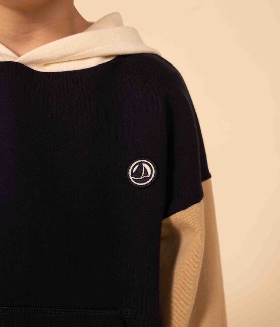 Sudadera con capucha para niño azul SMOKING/blanco MULTICO