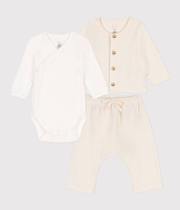 Conjunto de rizo para beb&eacute; crudo