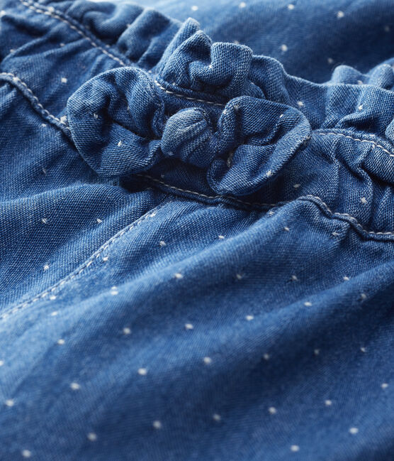 Pantalón vaquero claro de lunares de bebé niña azul DENIM CLAIR