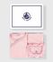 Conjunto de regalo de 2 piezas de terciopelo y body con estampado de corazones para bebé rosa JOLI