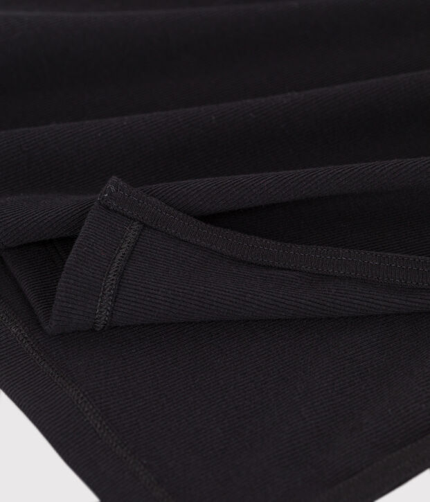 Vestido largo tipo camiseta sin mangas de algod&oacute;n para mujer negro