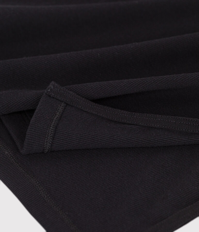 Vestido largo tipo camiseta sin mangas de algod&oacute;n para mujer negro