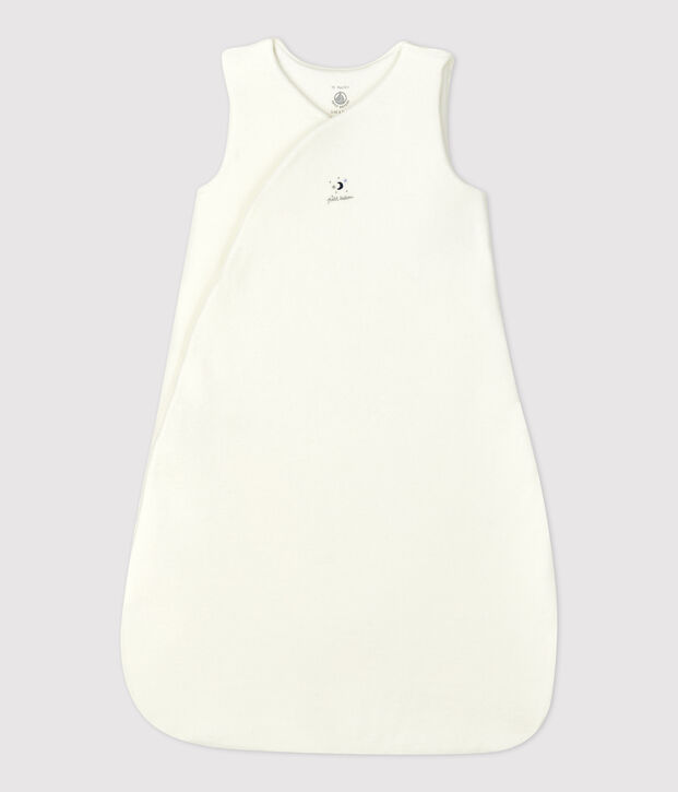 Saco de beb&eacute; de terciopelo de algod&oacute;n org&aacute;nico blanco