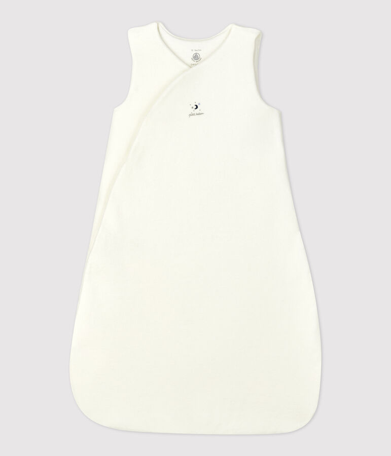 Saco de beb&eacute; de terciopelo de algod&oacute;n org&aacute;nico blanco