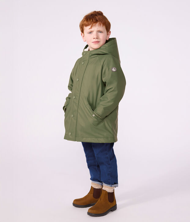 Chubasquero infantil liso de invierno OLIVINE