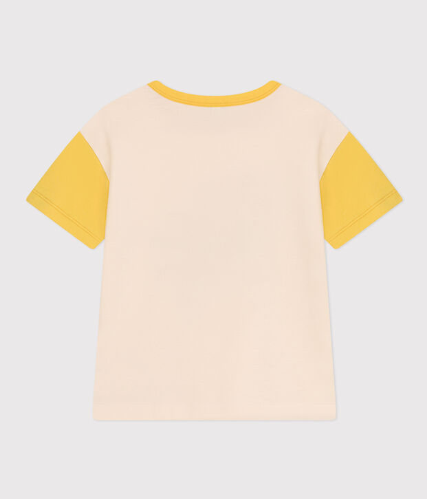 Camiseta estampada de jersey para ni&ntilde;o crudo/amarillo