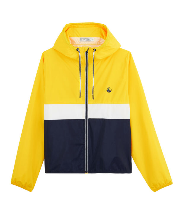 Cortavientos corto unisex azul/blanco/amarillo