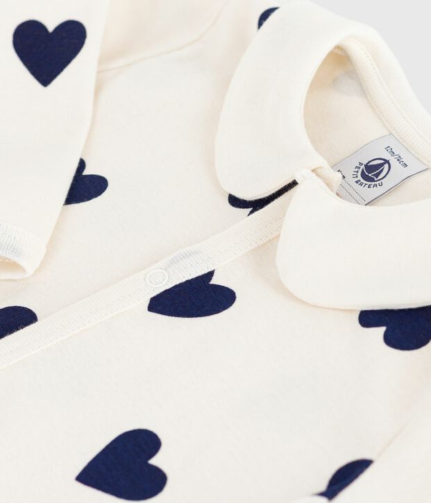 Pijama sin pies de algod&oacute;n estampado para beb&eacute; azul/azul