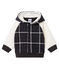 Sudadera con capucha de cuadros y sherpa de borreguillo para bebé niño negro CITY/blanco MULTICO CN