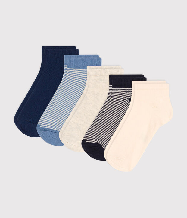 5 pares de calcetines infantiles de algod&oacute;n milrayas multicolor