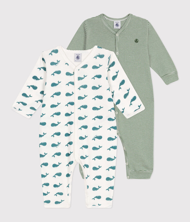 Juego de 2 pijamas sin pies de algod&oacute;n estampado para beb&eacute; multicolor