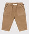 Pantalón de pana lisa para bebé beige ROCHE CLAIR