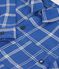 Camisa infantil de algod&oacute;n a cuadros azul/crudo
