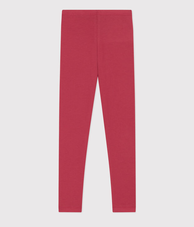 Leggings de punto y elastano para ni&ntilde;a rosa