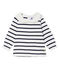 Blusa de manga larga con rayas marineras para bebé niña blanco MARSHMALLOW/azul SMOKING CN