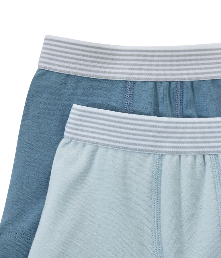 Lote de 2 b&oacute;xers lisos para ni&ntilde;o blanco LOT