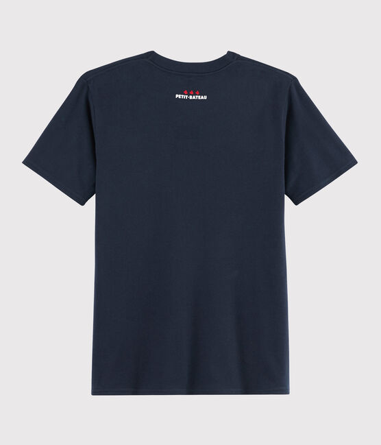 Camiseta de algodón unisex azul SMOKING
