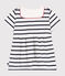 Vestido marinero de algodón con manga corta y cuello de uniforme para bebé blanco MARSHMALLOW/azul SMOKING