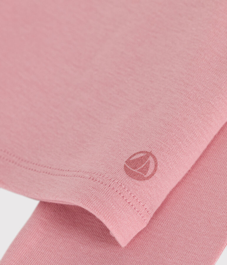 C&aacute;rdigan infantil de algod&oacute;n liso rosa