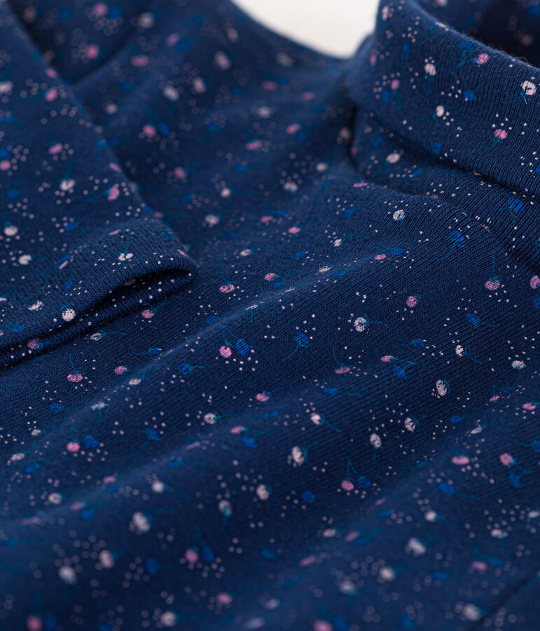 Prenda de cuello de cisne de algod&oacute;n de beb&eacute;. azul/multicolor