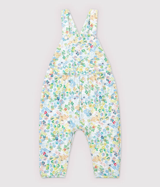 Peto de felpa para bebé niña. gris POUSSIERE/blanco MULTICO