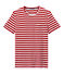 Camiseta de rayas bicolor para hombre rojo TERKUIT/blanco MARSHMALLOW