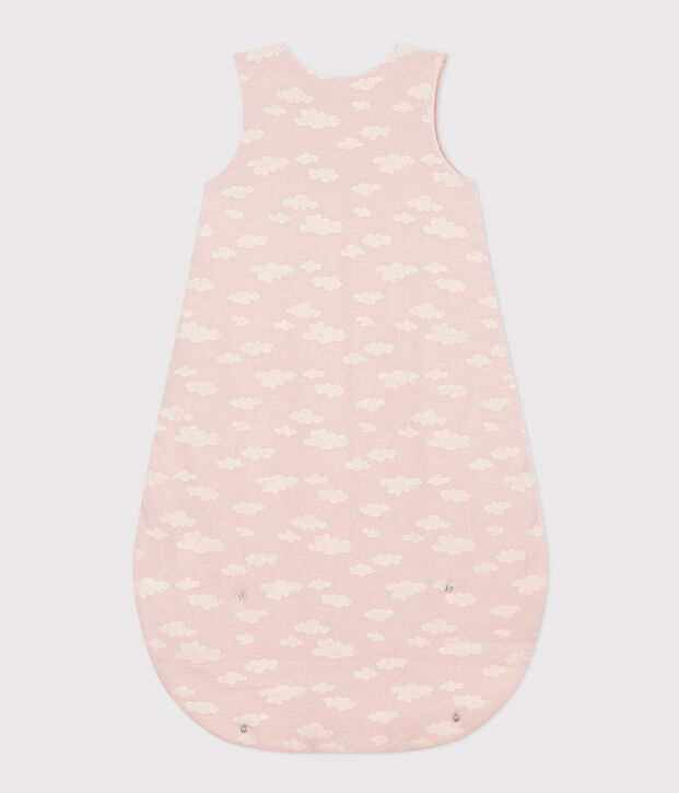 Saco de terciopelo con nubes para beb&eacute; TOG 2 rosa/blanco