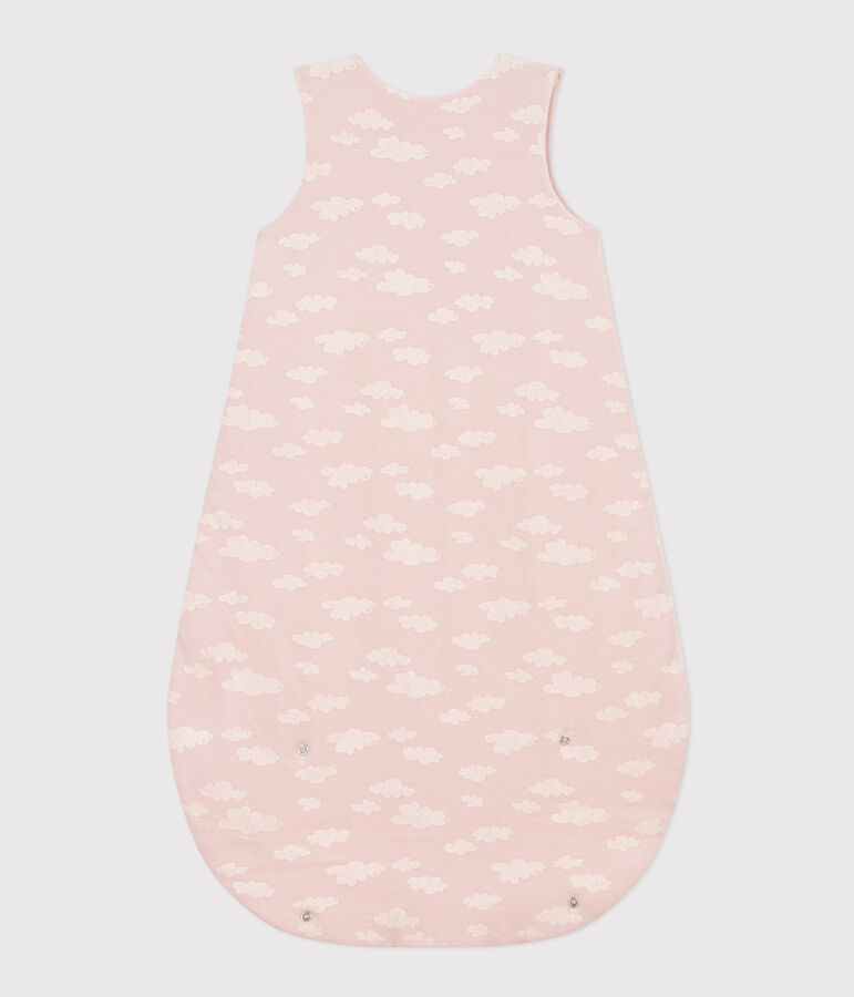 Saco de terciopelo con nubes para beb&eacute; TOG 2 rosa/blanco