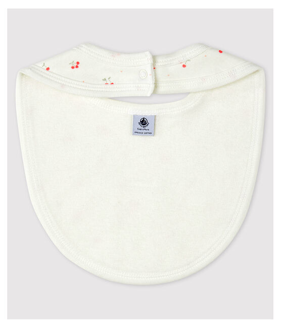 Babero de bebé de algodón ecológico blanco MARSHMALLOW/blanco MULTICO
