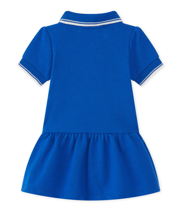 Vestido para ni&ntilde;a de manga corta azul