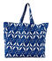 Bolso Maxi en canevás blanco LAIT/azul PERSE/ MULTICO