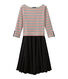 Vestido de mujer trampantojo tricolor