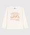 Camiseta estampada de manga larga para niño blanco MARSHMALLOW