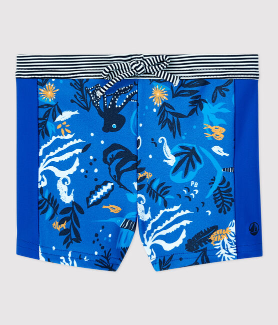 Short de baño eco-sostenible de bebé niño azul SURF/blanco MULTICO