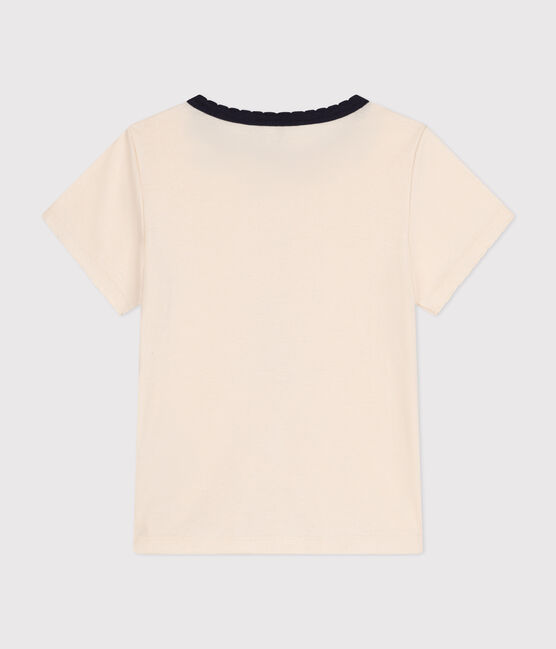 Camiseta de algodón de manga corta para niña crudo AVALANCHE